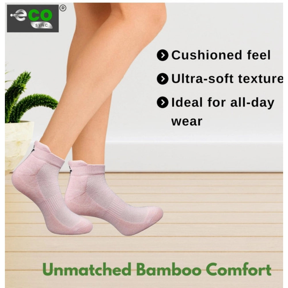4_Pair Set Unisex Casual Bamboo Cotton Printed Ankle Length So
