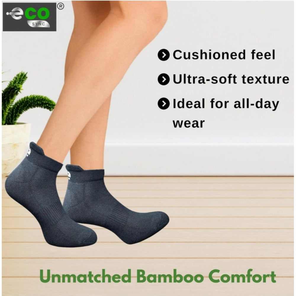 4_Pair Set Unisex Casual Bamboo Cotton Printed Ankle Length So