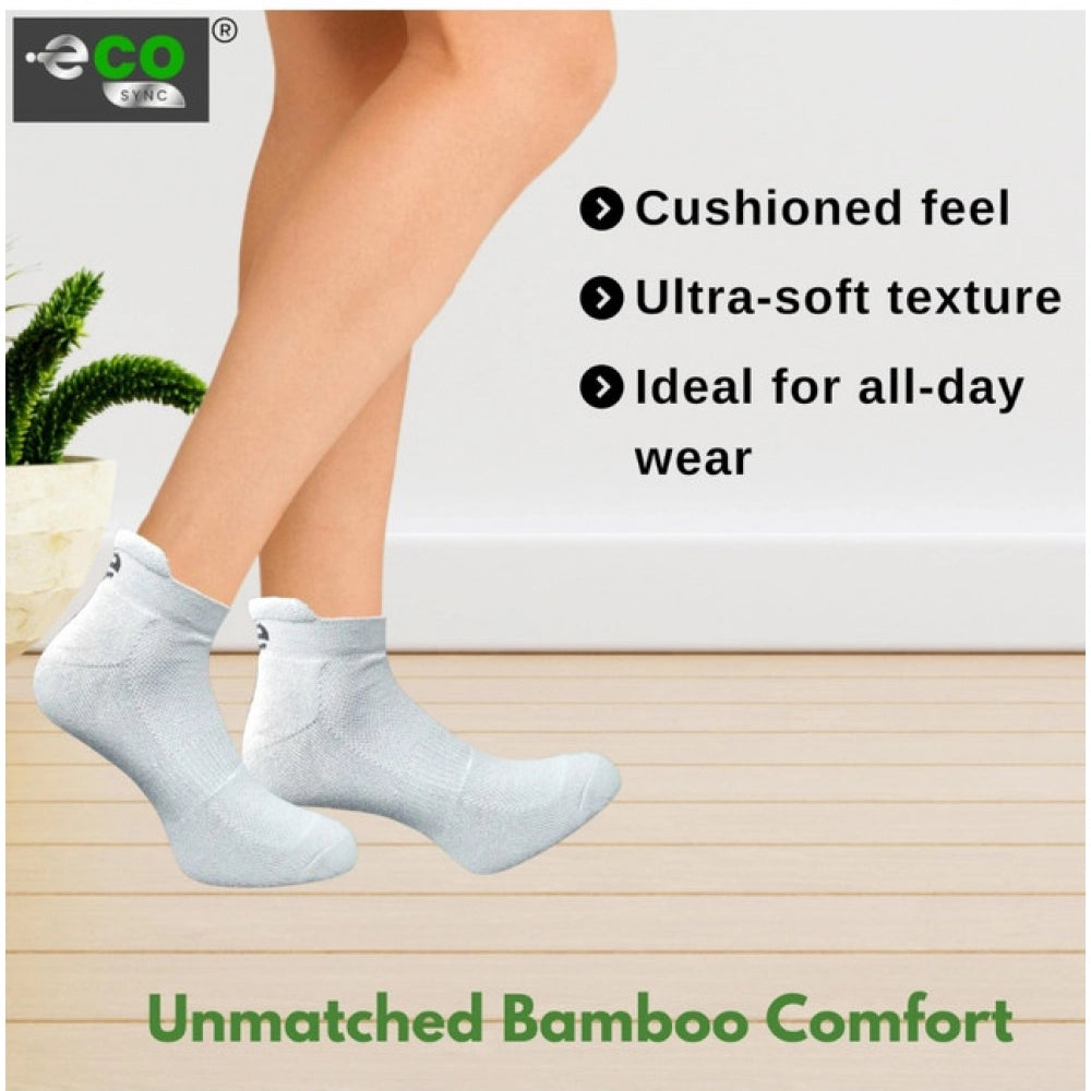 4_Pair Set Unisex Casual Bamboo Cotton Printed Ankle Length So