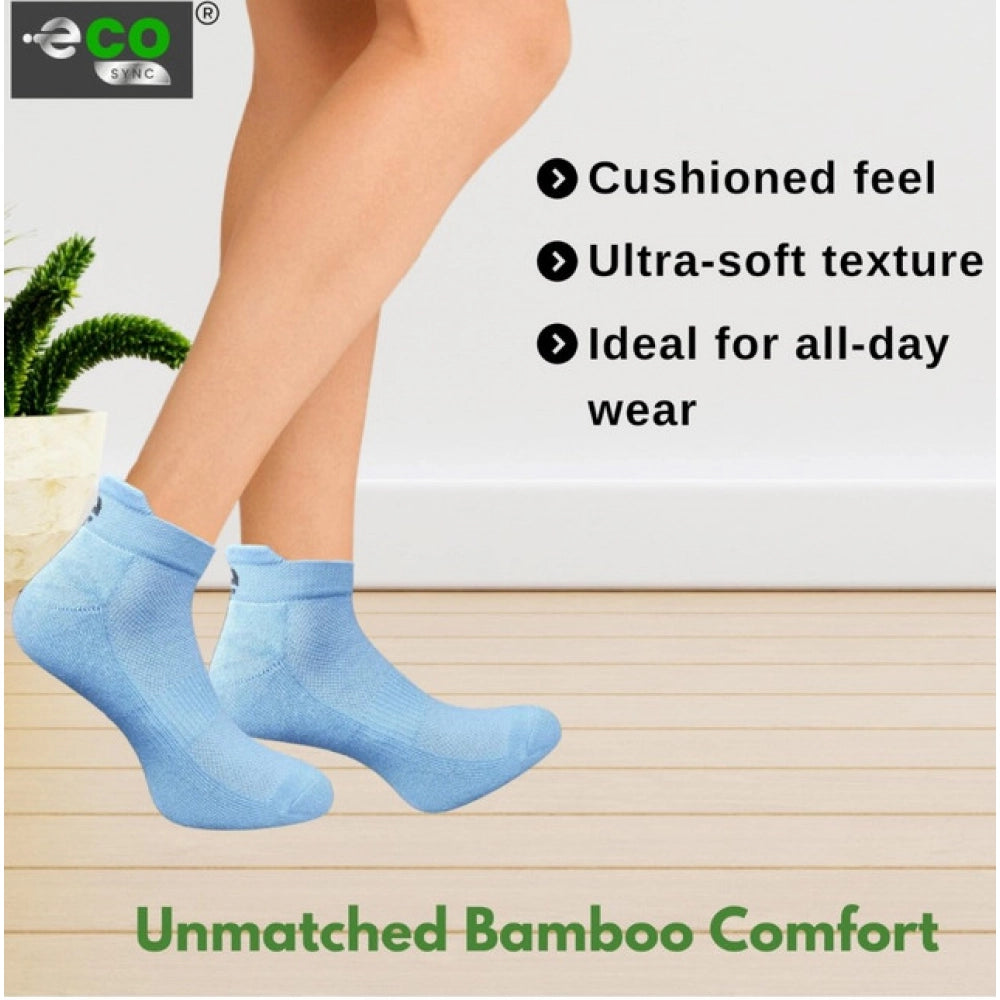 4_Pair Set Unisex Casual Bamboo Cotton Printed Ankle Length So