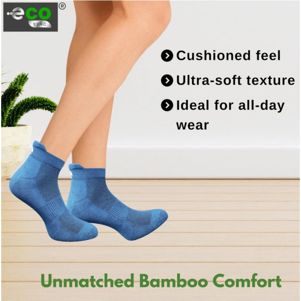 4_Pair Set Unisex Casual Bamboo Cotton Printed Ankle Length So
