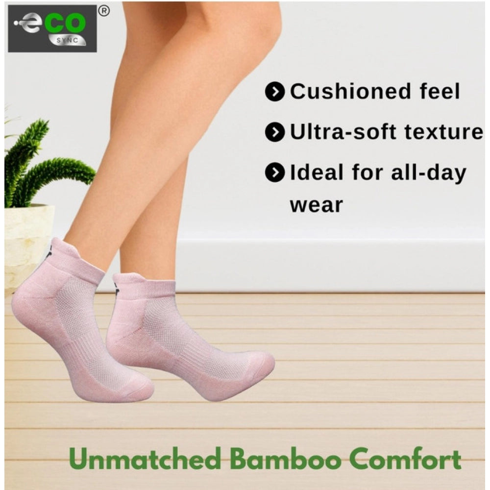 4_Pair Set Unisex Casual Bamboo Cotton Printed Ankle Length So
