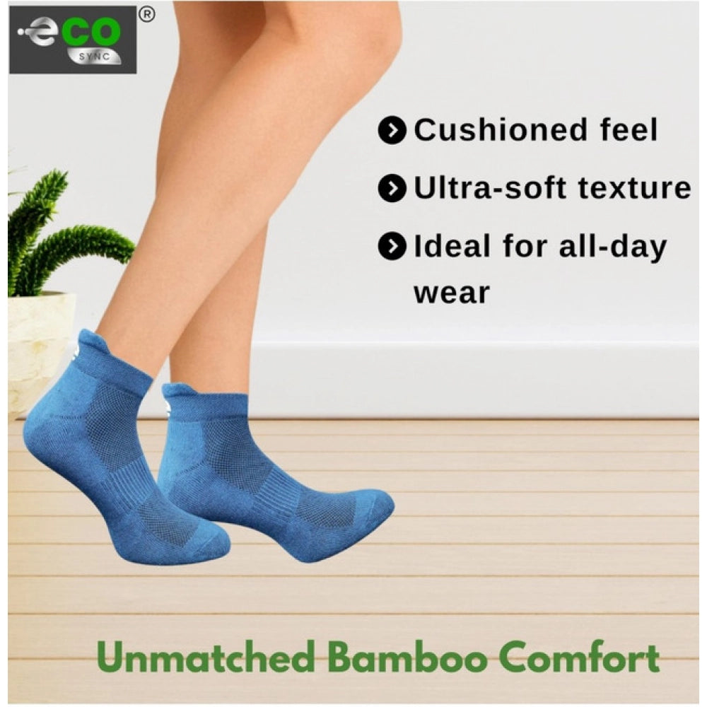 4_Pair Set Unisex Casual Bamboo Cotton Printed Ankle Length So