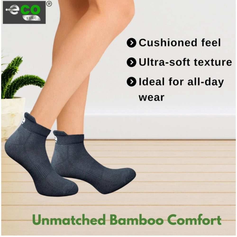 4_Pair Set Unisex Casual Bamboo Cotton Printed Ankle Length So