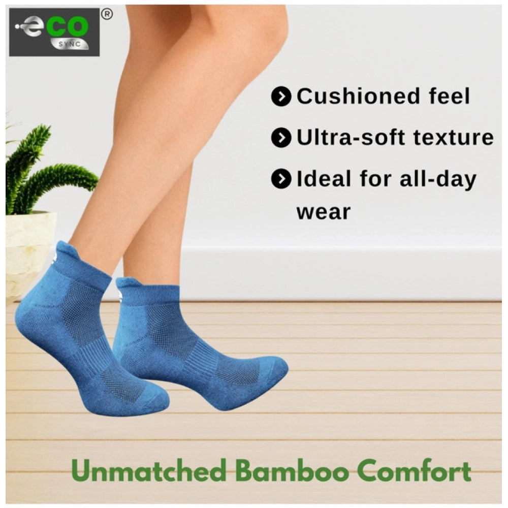 4_Pair Set Unisex Casual Bamboo Cotton Printed Ankle Length So