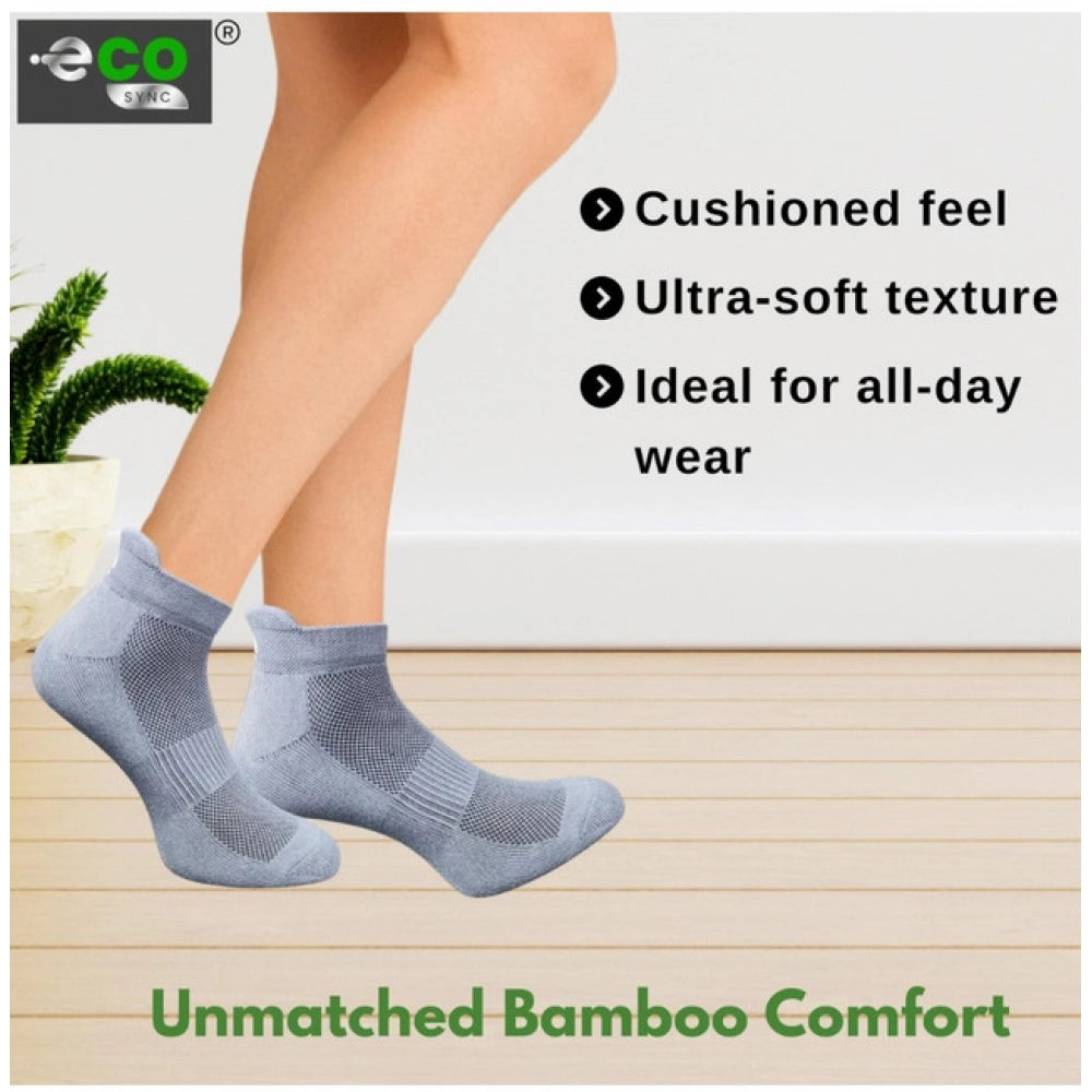 4_Pair Set Unisex Casual Bamboo Cotton Printed Ankle Length So