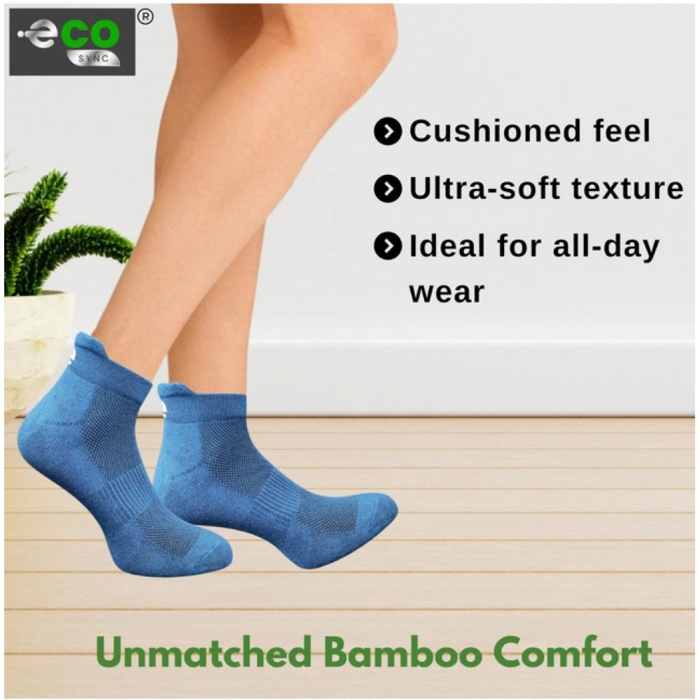 4_Pair Set Unisex Casual Bamboo Cotton Printed Ankle Length So