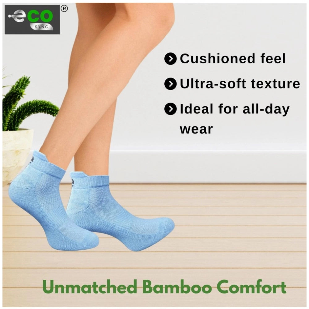 4_Pair Set Unisex Casual Bamboo Cotton Printed Ankle Length So