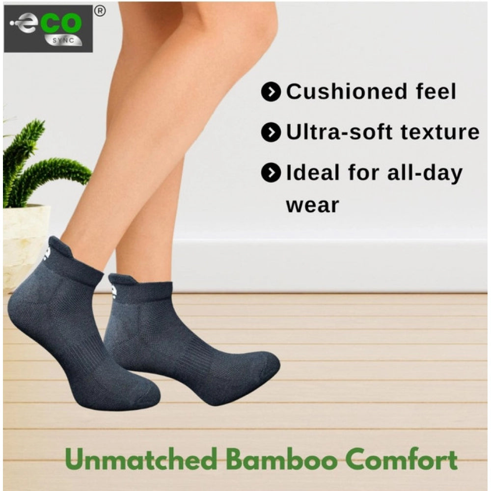 4_Pair Set Unisex Casual Bamboo Cotton Printed Ankle Length So