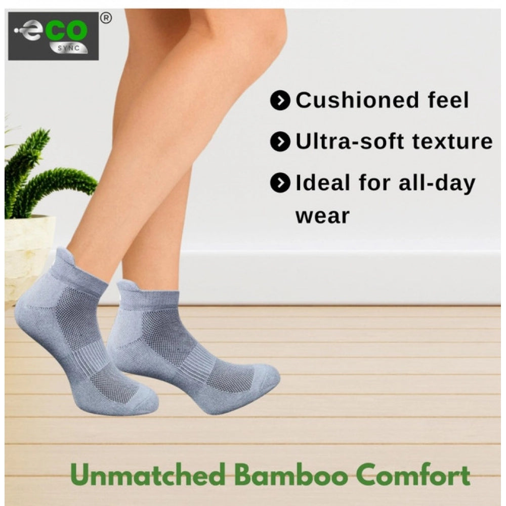 4_Pair Set Unisex Casual Bamboo Cotton Printed Ankle Length So