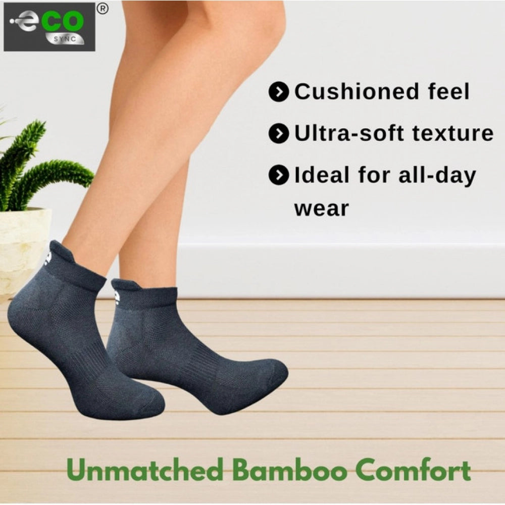 4_Pair Set Unisex Casual Bamboo Cotton Printed Ankle Length So