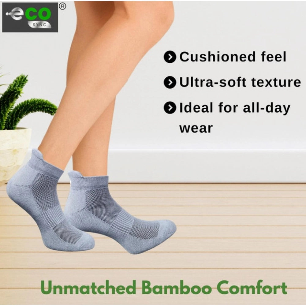 4_Pair Set Unisex Casual Bamboo Cotton Printed Ankle Length So