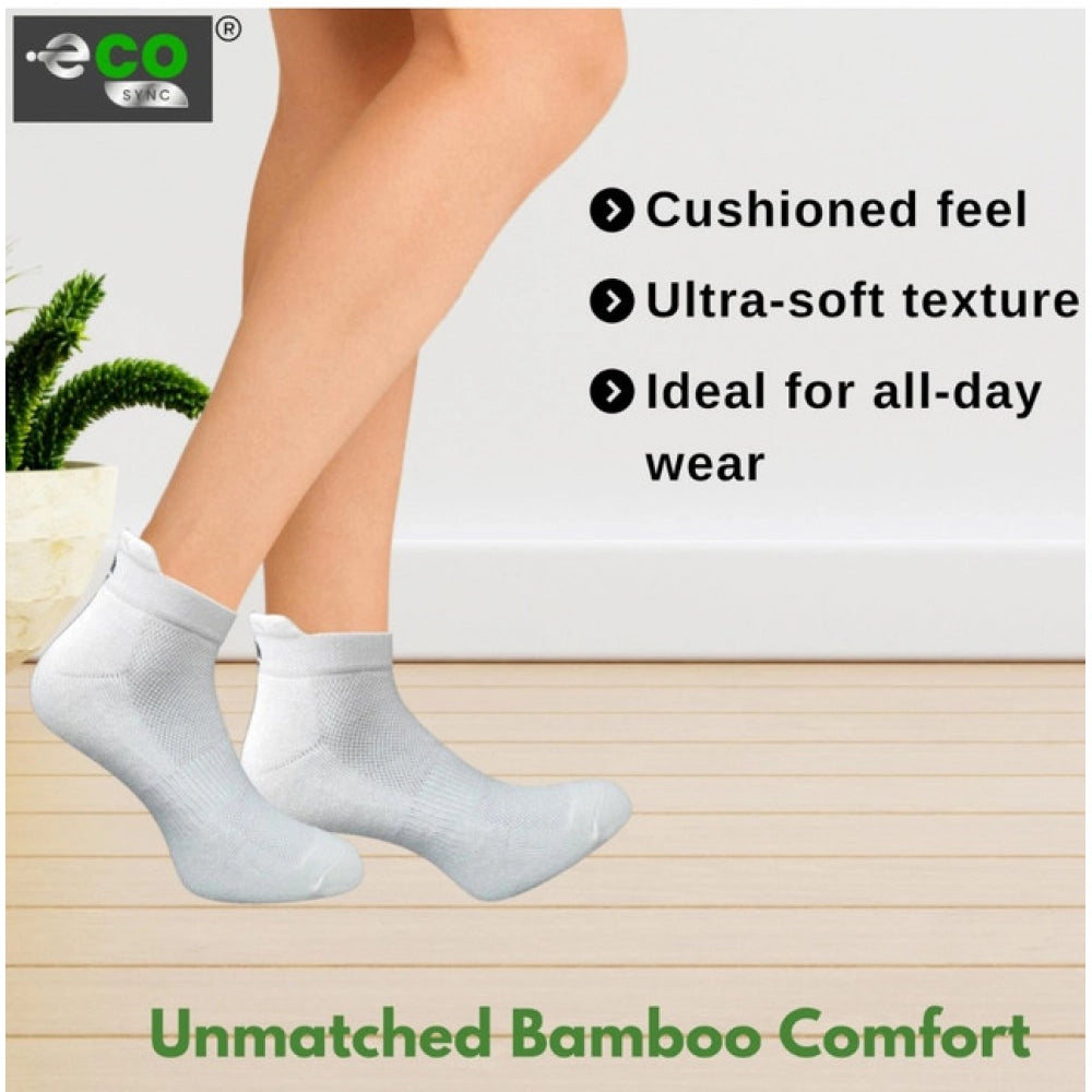 4_Pair Set Unisex Casual Bamboo Cotton Printed Ankle Length So