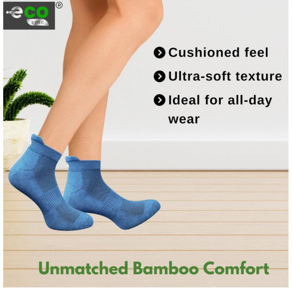 4_Pair Set Unisex Casual Bamboo Cotton Printed Ankle Length So