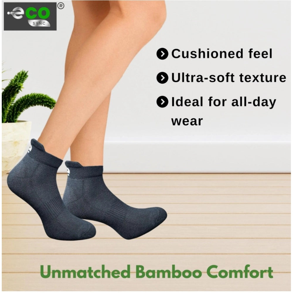 4_Pair Set Unisex Casual Bamboo Cotton Printed Ankle Length So