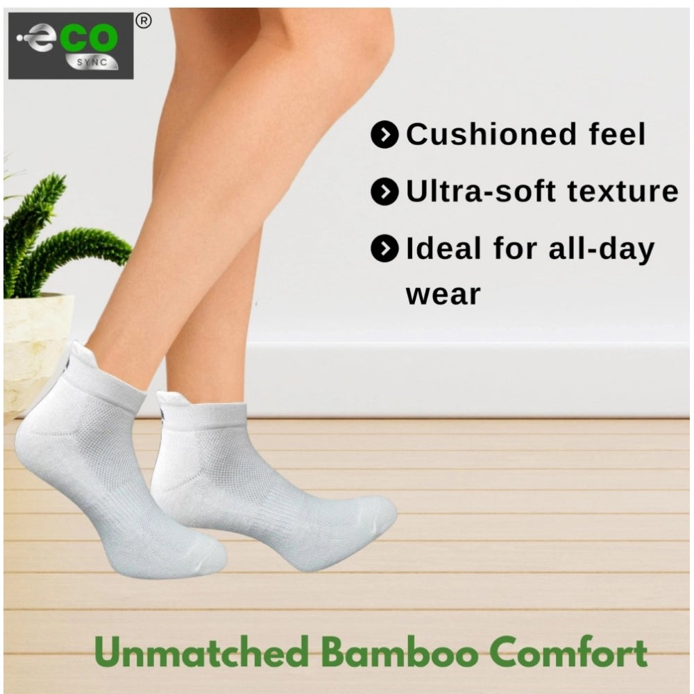 4_Pair Set Unisex Casual Bamboo Cotton Printed Ankle Length So