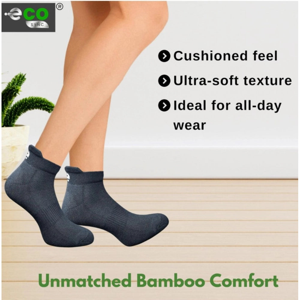4_Pair Set Unisex Casual Bamboo Cotton Printed Ankle Length So