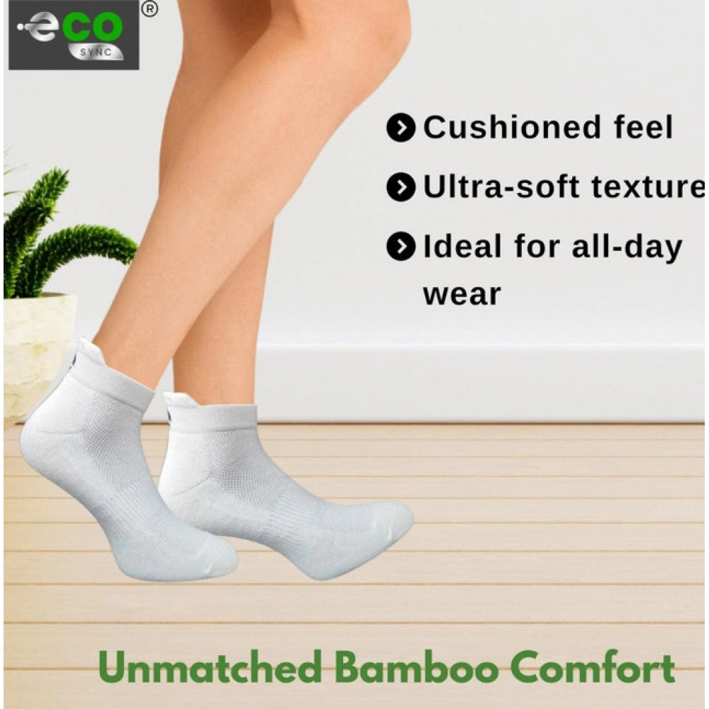 4_Pair Set Unisex Casual Bamboo Cotton Printed Ankle Length So