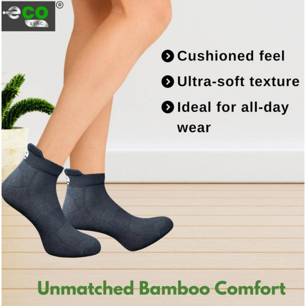 4_Pair Set Unisex Casual Bamboo Cotton Printed Ankle Length So