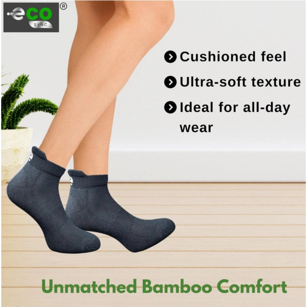 4_Pair Set Unisex Casual Bamboo Cotton Printed Ankle Length So