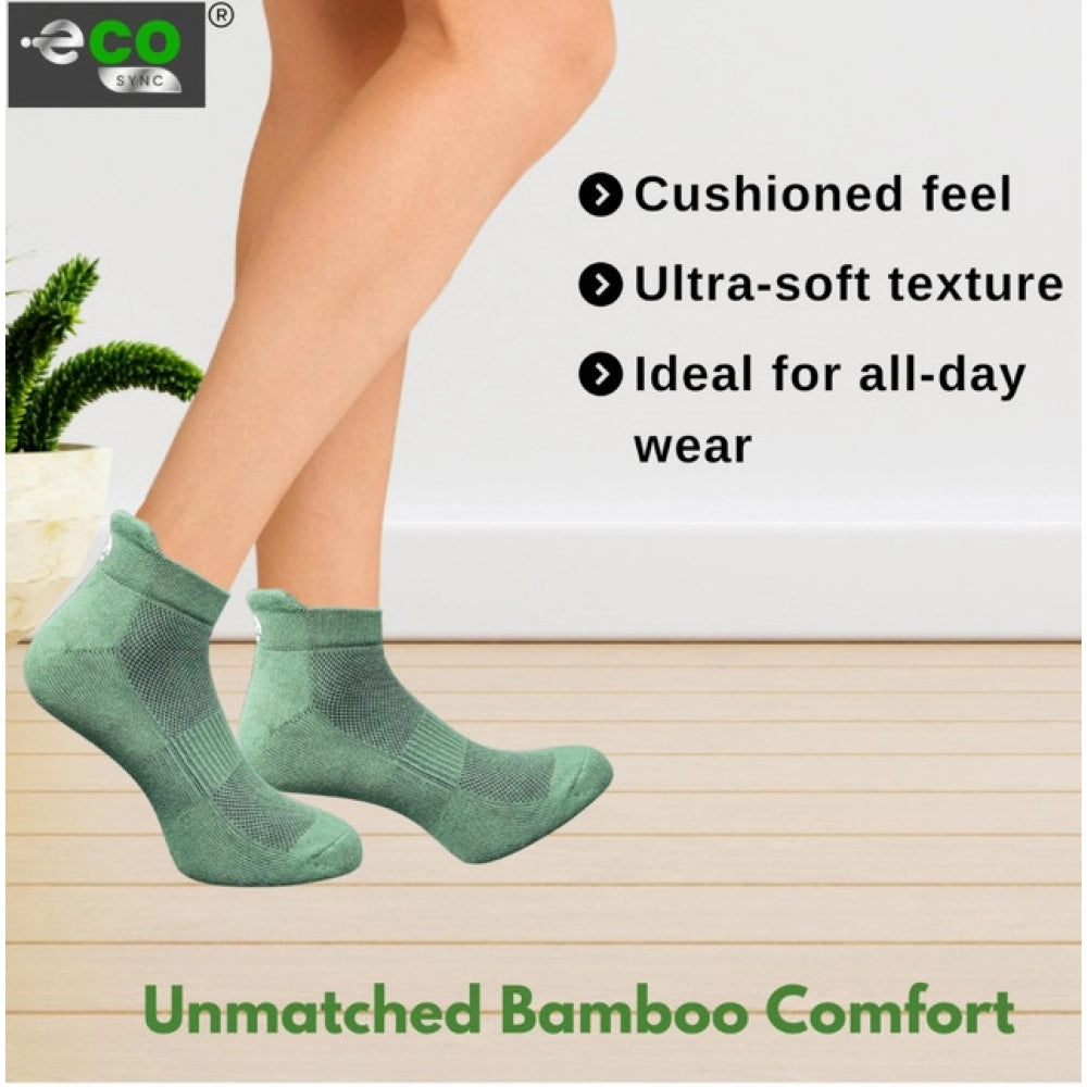 4_Pair Set Unisex Casual Bamboo Cotton Printed Ankle Length So