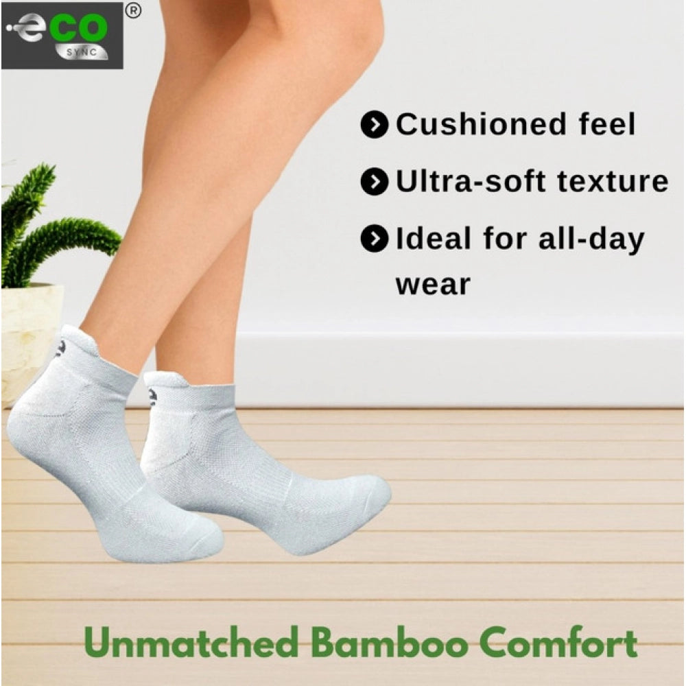 4_Pair Set Unisex Casual Bamboo Cotton Printed Ankle Length So