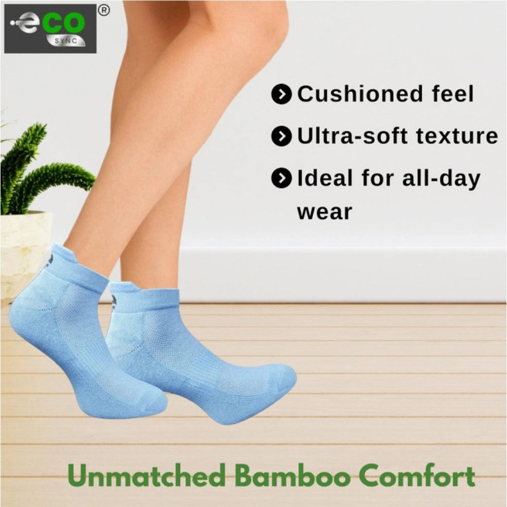 4_Pair Set Unisex Casual Bamboo Cotton Printed Ankle Length So