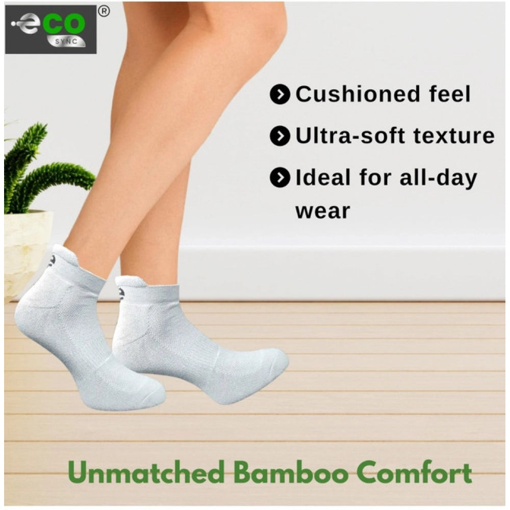 4_Pair Set Unisex Casual Bamboo Cotton Printed Ankle Length So