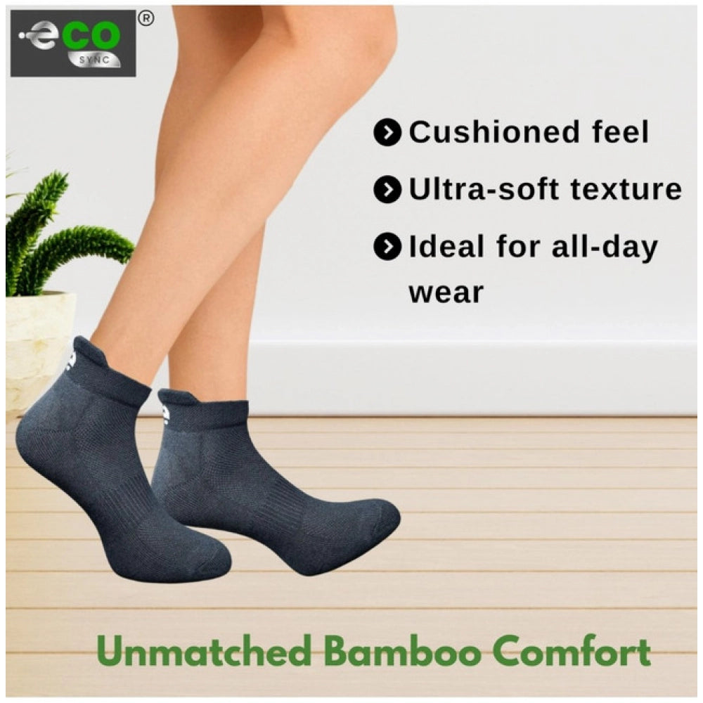 4_Pair Set Unisex Casual Bamboo Cotton Printed Ankle Length So