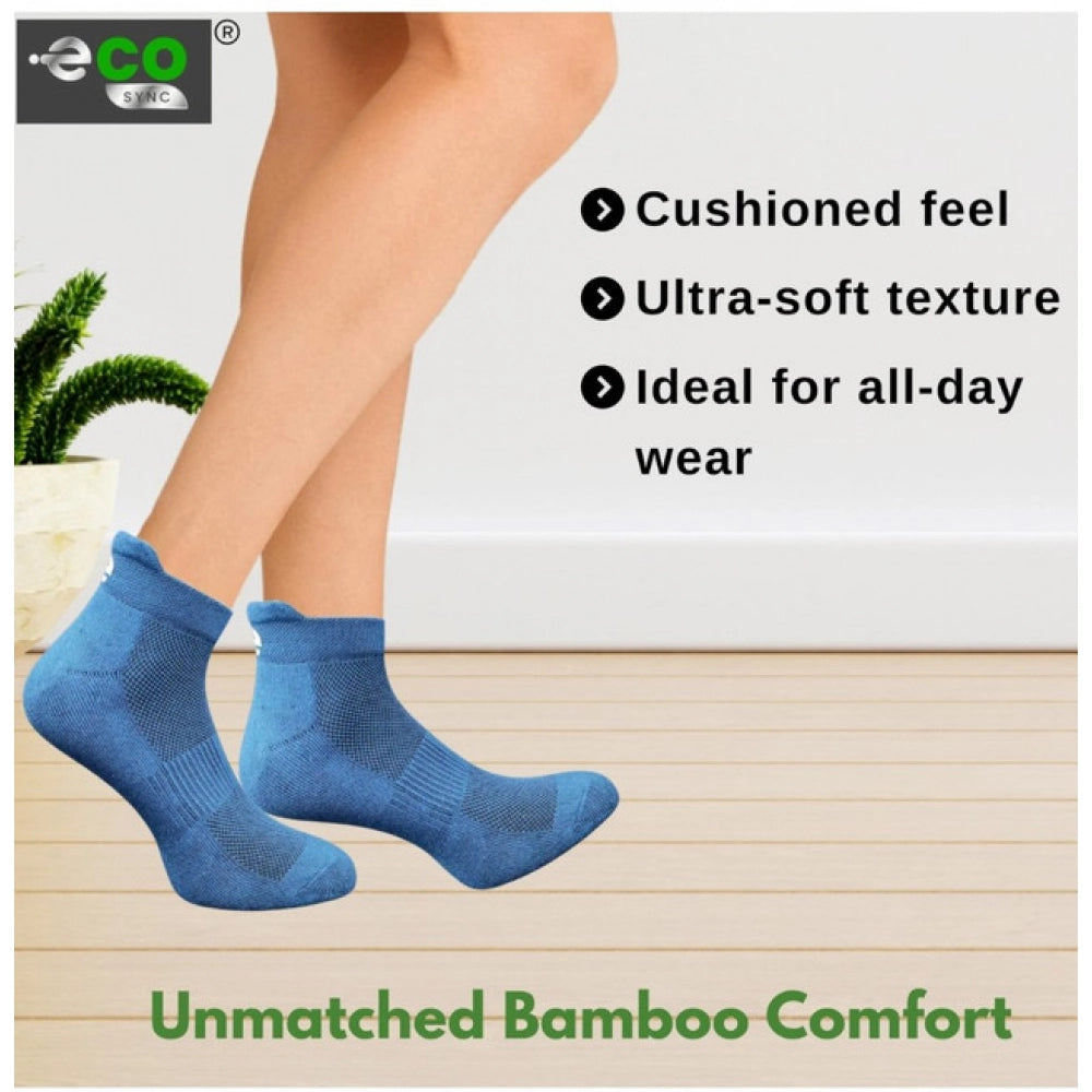 4_Pair Set Unisex Casual Bamboo Cotton Printed Ankle Length So