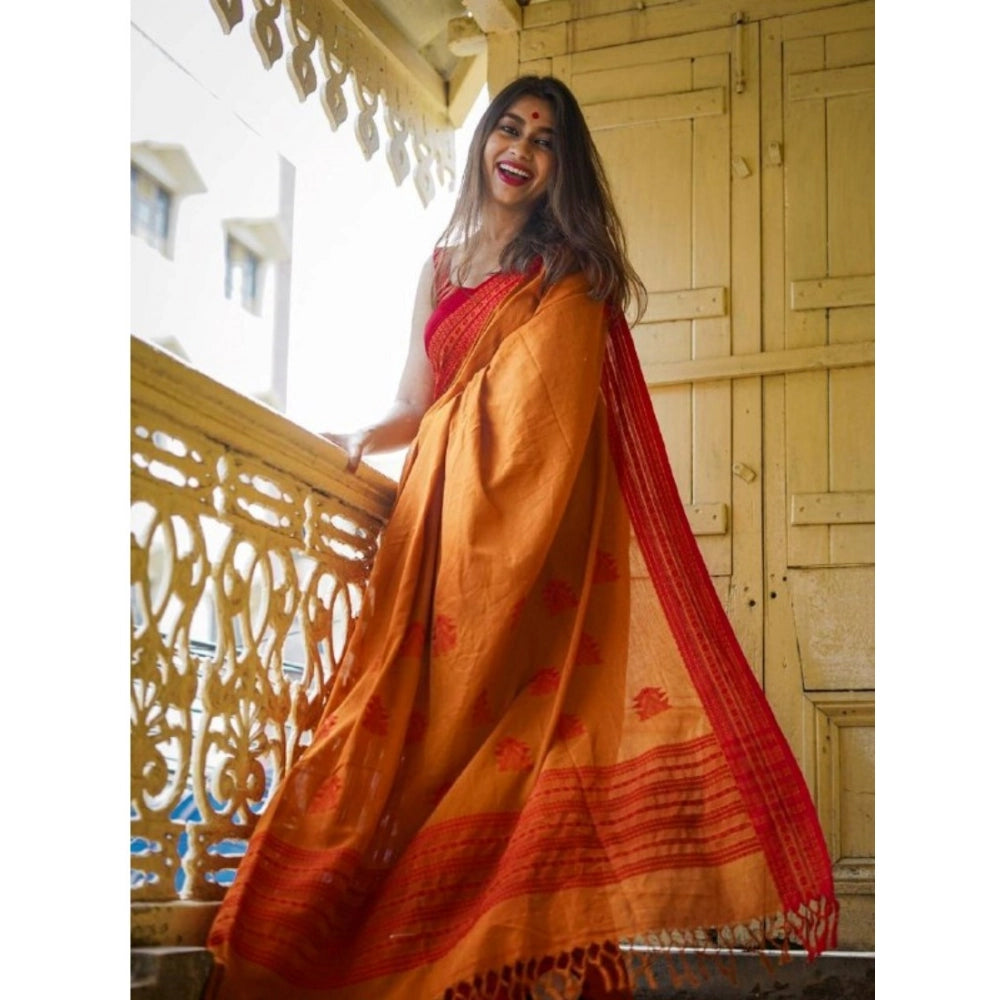 Women'S Soft Lilan Printed Saree With Unstitched Blouse 5.5Mtr