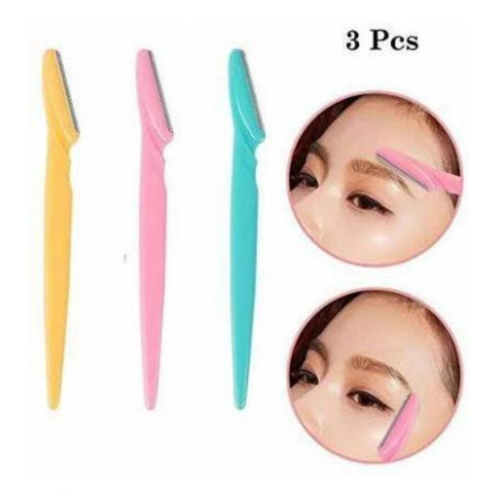 Pack Of 3_Facial Razor Set Eyebrow And Face Shaving Trimmer (C