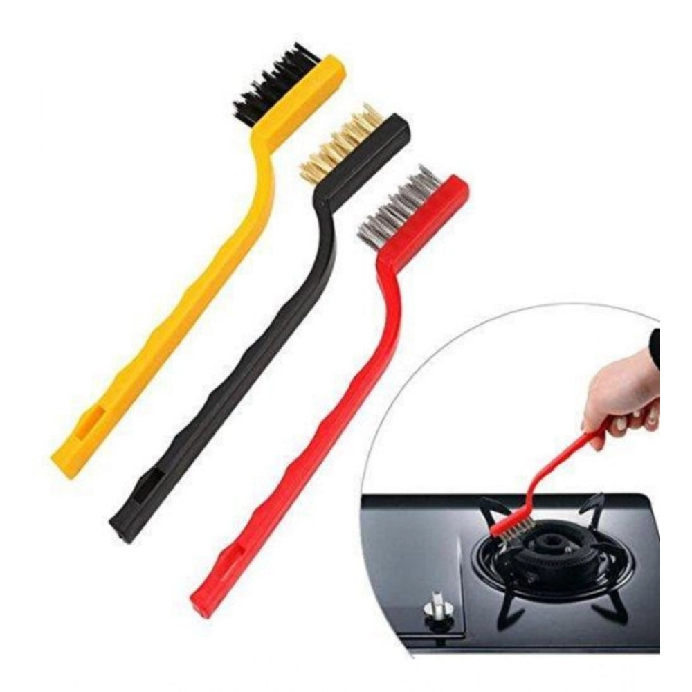 Pack Of 3_Small Wire Brush Set For Cleaning And Rust Removal (