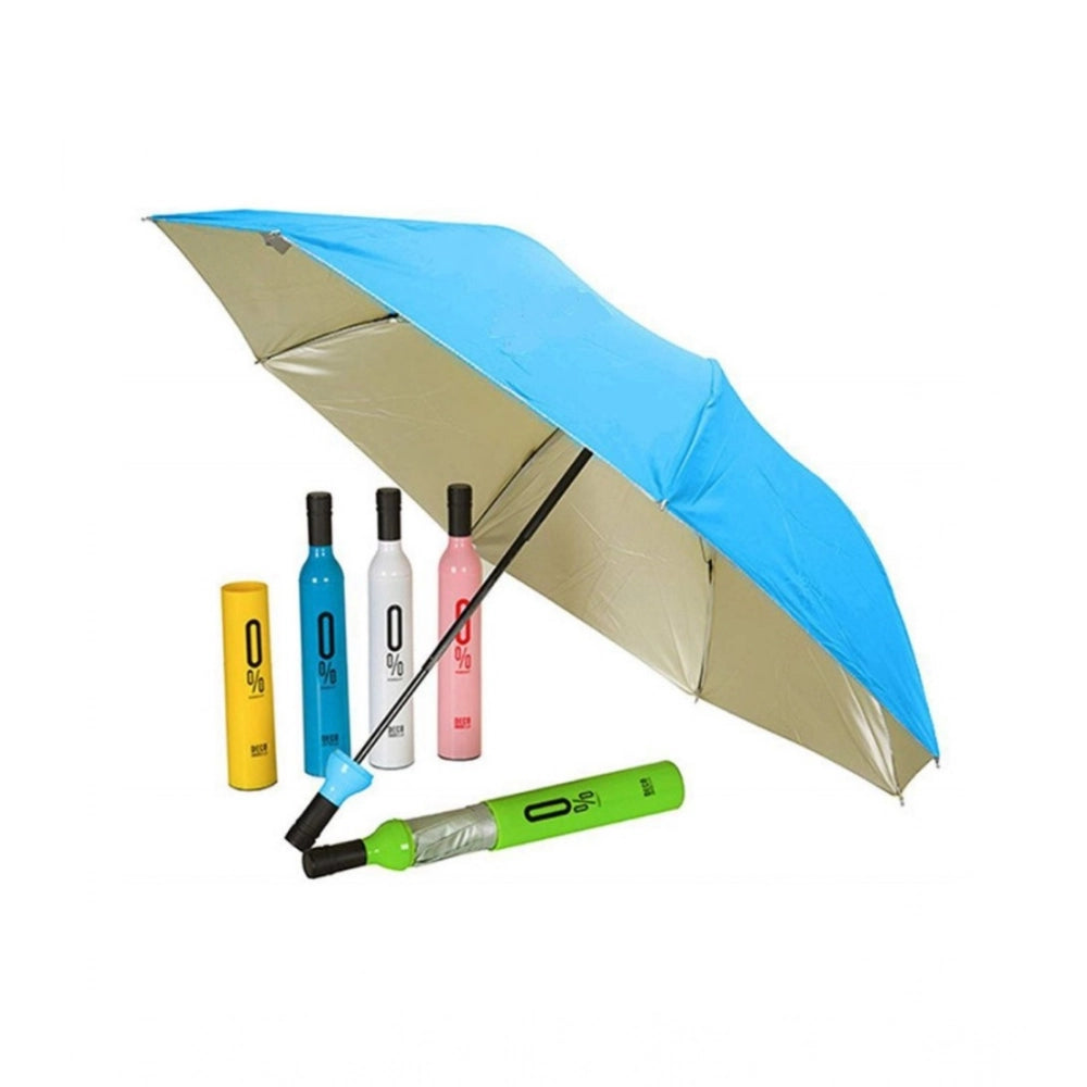 Bottle-Shaped Compact Folding Umbrella with Cover - Assorted