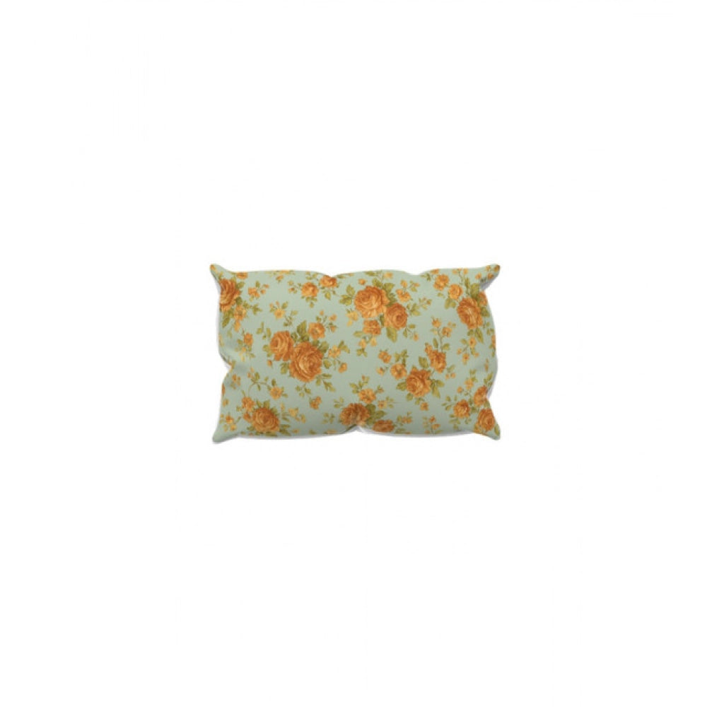 Microfiber Floral Printed Single Bedsheet with 1 Pillow Cover (Beige)
