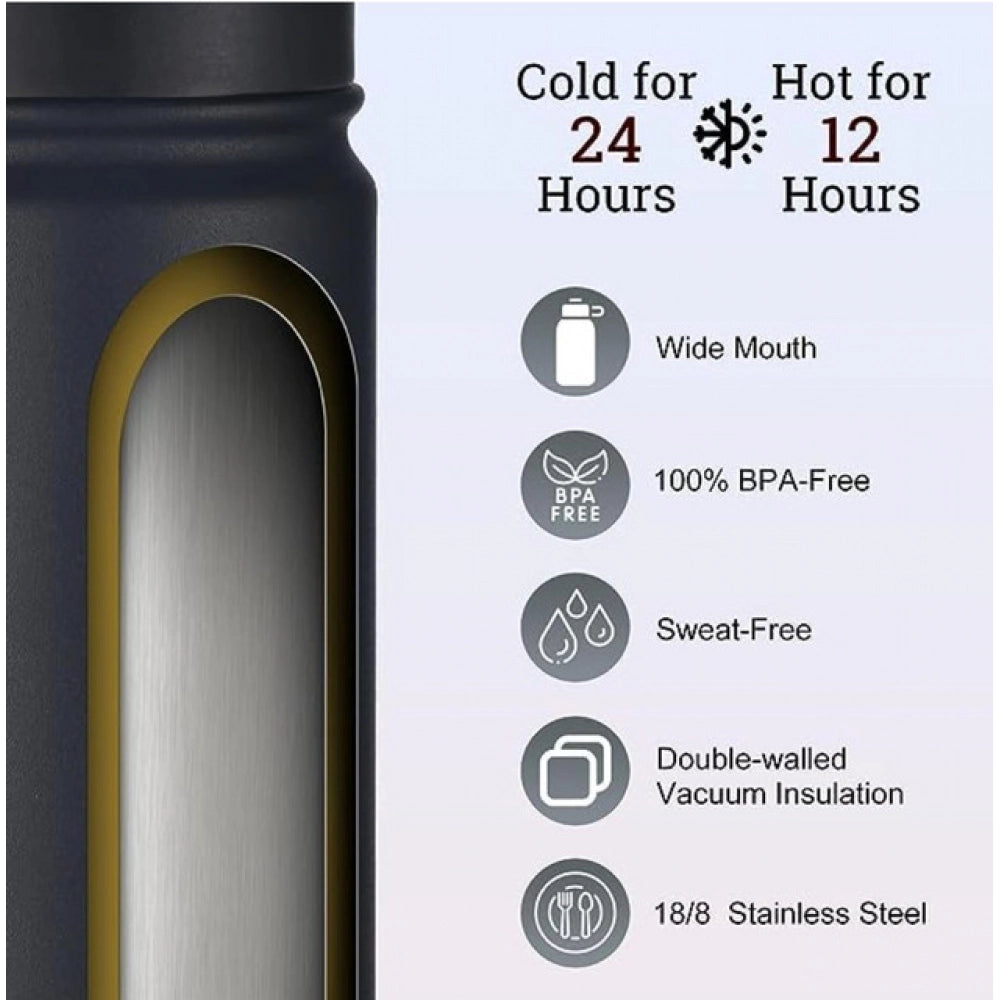 650 Ml Double Wall Insulated Stainless Steel Water Bottle With