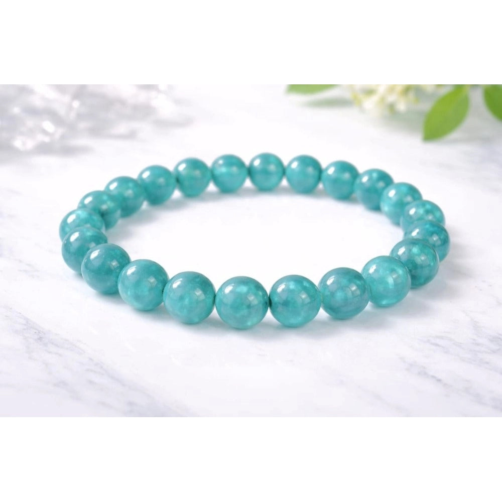Natural Crystal 8Mm Amazonite Bracelet (Teal Green)