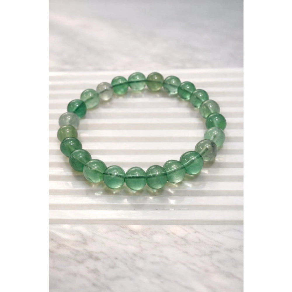 Natural Crystal 8Mm Fluorite Bracelet (Green)