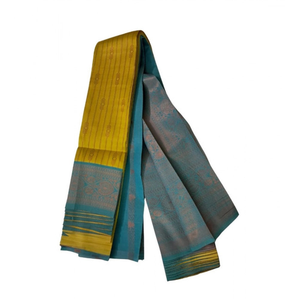 Women'S Soft Silk Wooven Saree With Unstitched Blouse 5.5Mtr (