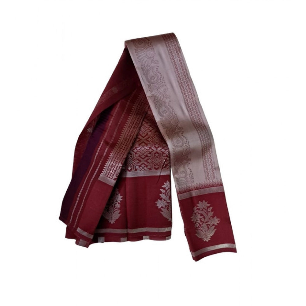 Women'S Soft Silk Wooven Saree With Unstitched Blouse 5.5Mtr (