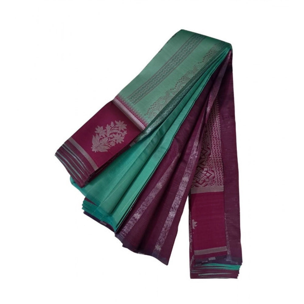 Women'S Soft Silk Wooven Saree With Unstitched Blouse 5.5Mtr (