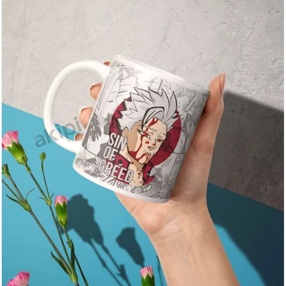 Anime Ban (Sin Of Greed) Ceramic Printed Coffee Mug (White)