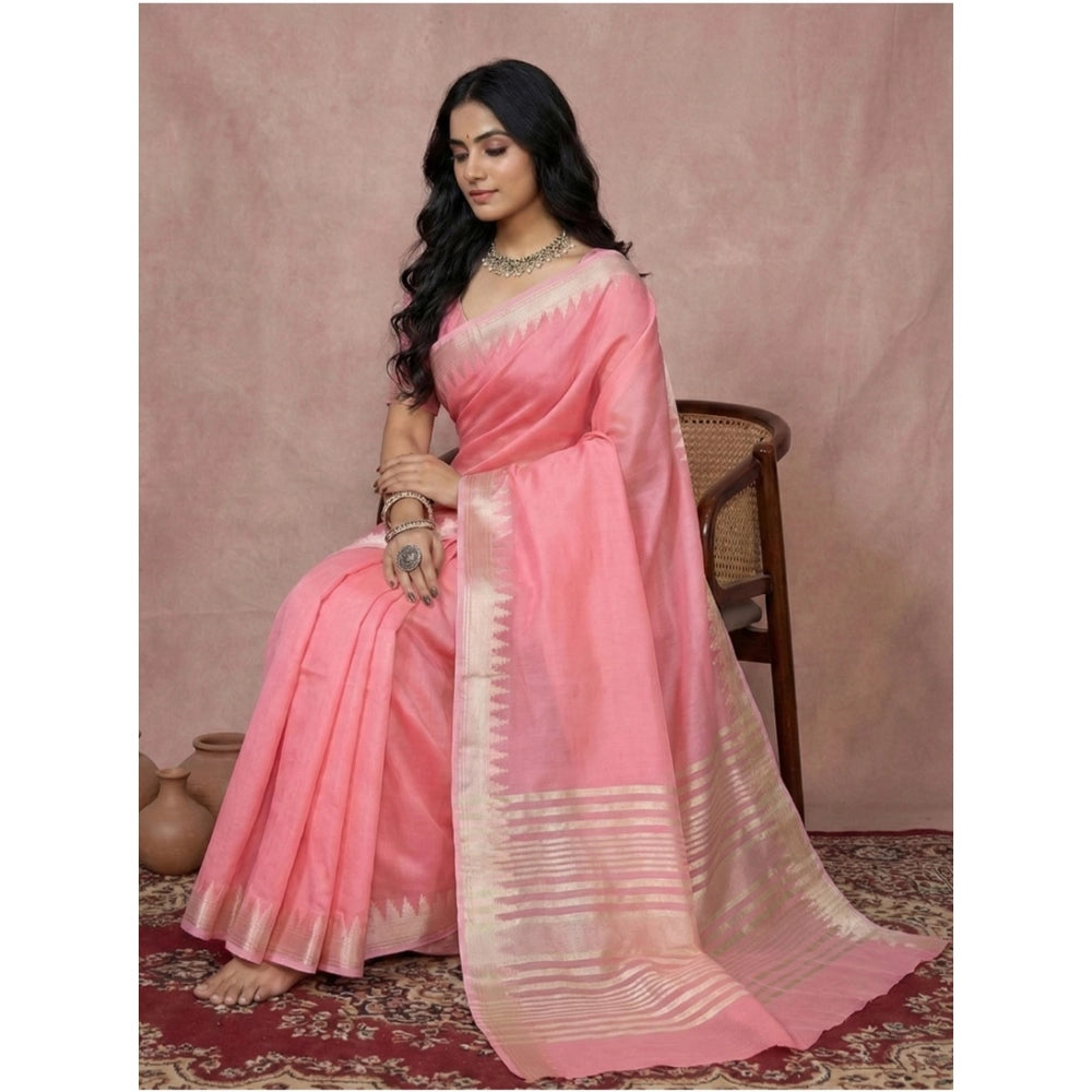 Women'S Cotton Printed Saree With Unstitched Blouse 5.5Mtr (Co