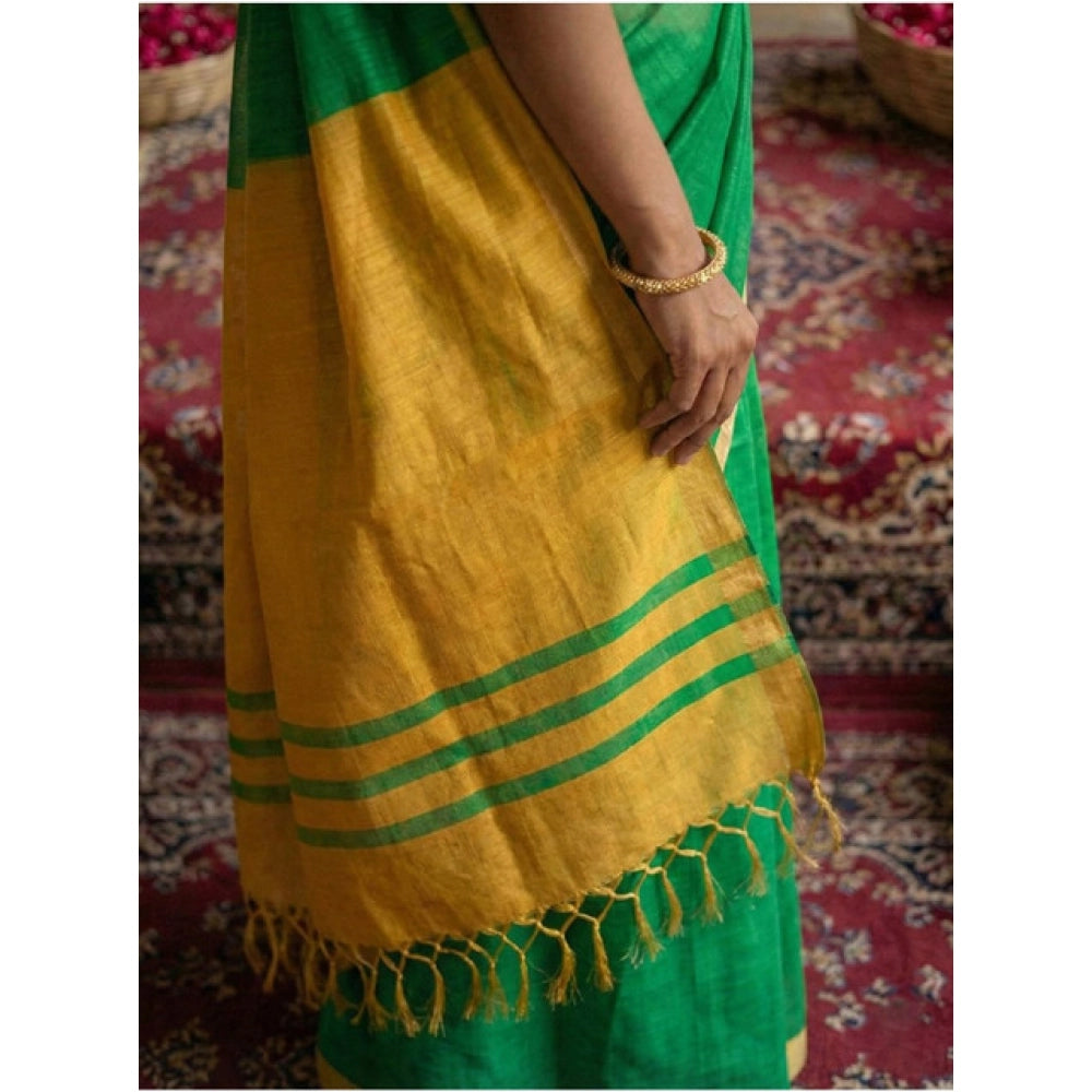 Women'S Cotton Printed Saree With Unstitched Blouse 5.5Mtr (Gr