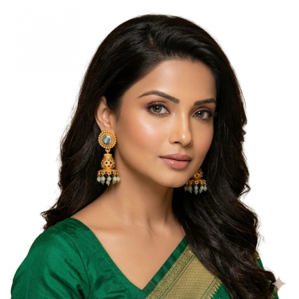 Women'S Pack Of 2 Zinc Alloy Gold Plated Jhumka Earrings (Mult