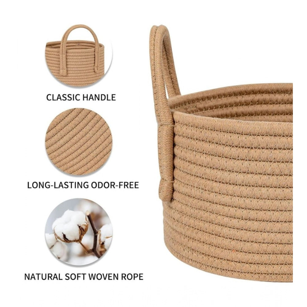 Cotton Pack Of_1 Basket 7X5 Inch Storage Basket For Clothes (B