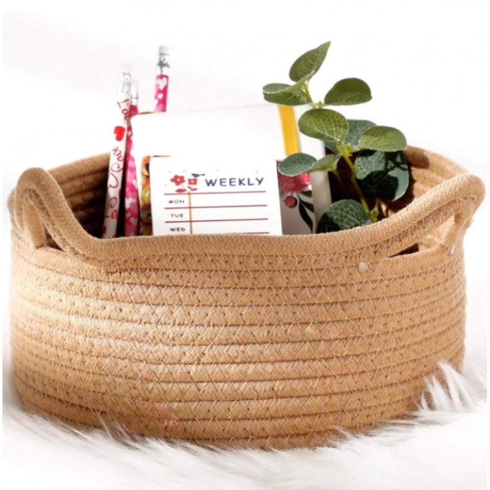 Cotton Pack Of_1 Cat Basket 8X4 Inch Storage Basket For Clothe