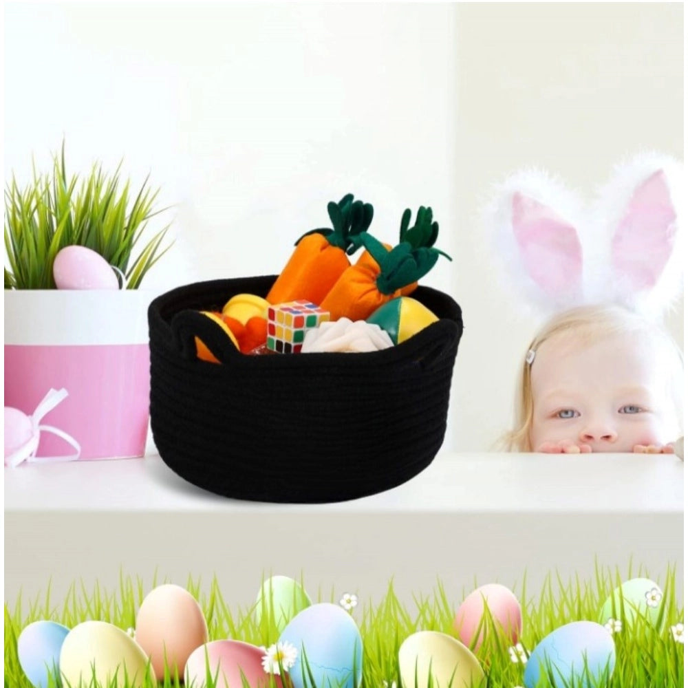 Cotton Pack Of_1 Cat Basket 8X4 Inch Storage Basket For Clothe