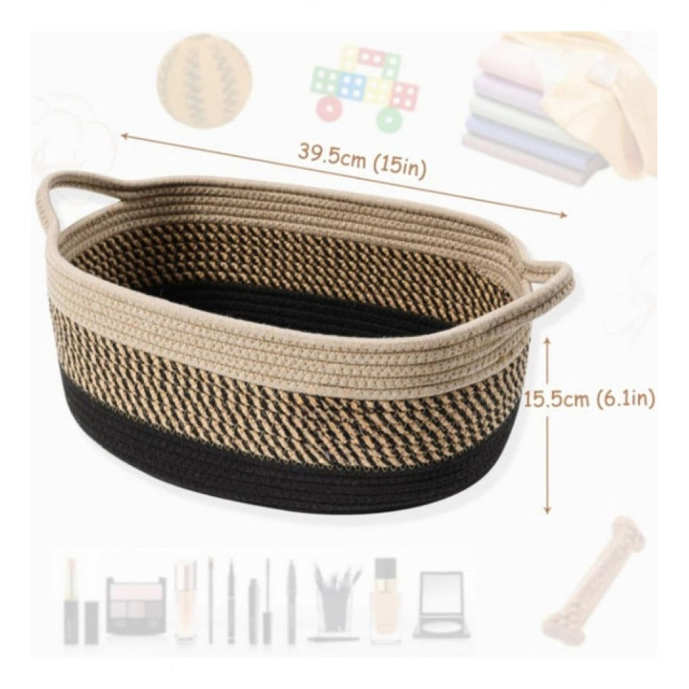 Cotton Pack Of_1 Baby Basket 15X6 Inch Storage Basket For Clot