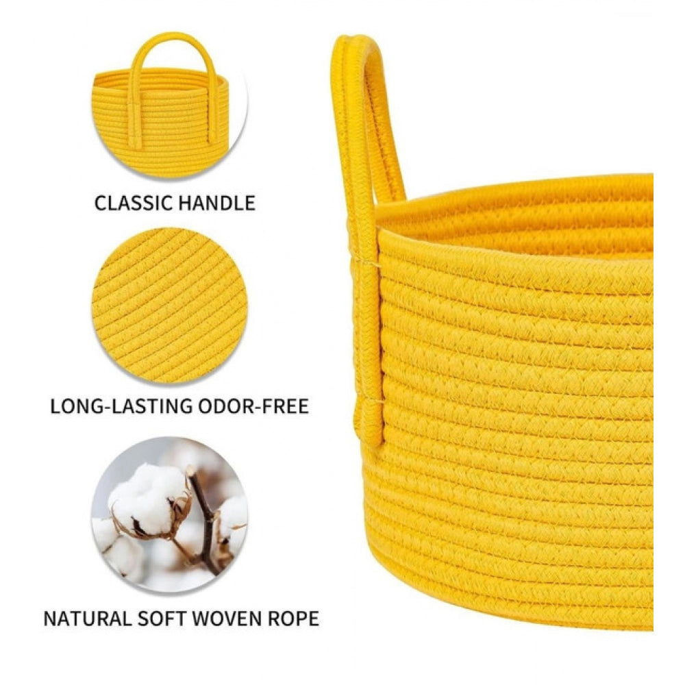 Cotton Pack Of_1 Basket 7X5 Inch Storage Basket For Clothes (Y